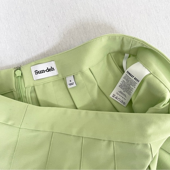SUNDAY Best Olive Micro Pleated Skirt - Picture 4 of 6